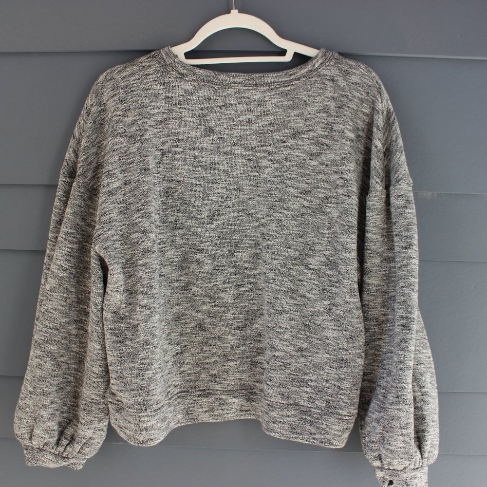 Cropped Grey Madewell Lightweight Sweatshirt